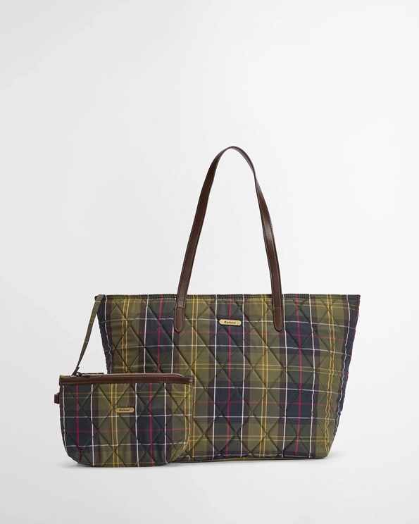 Barbour Wetherham Quilted Tartan Tote Bag